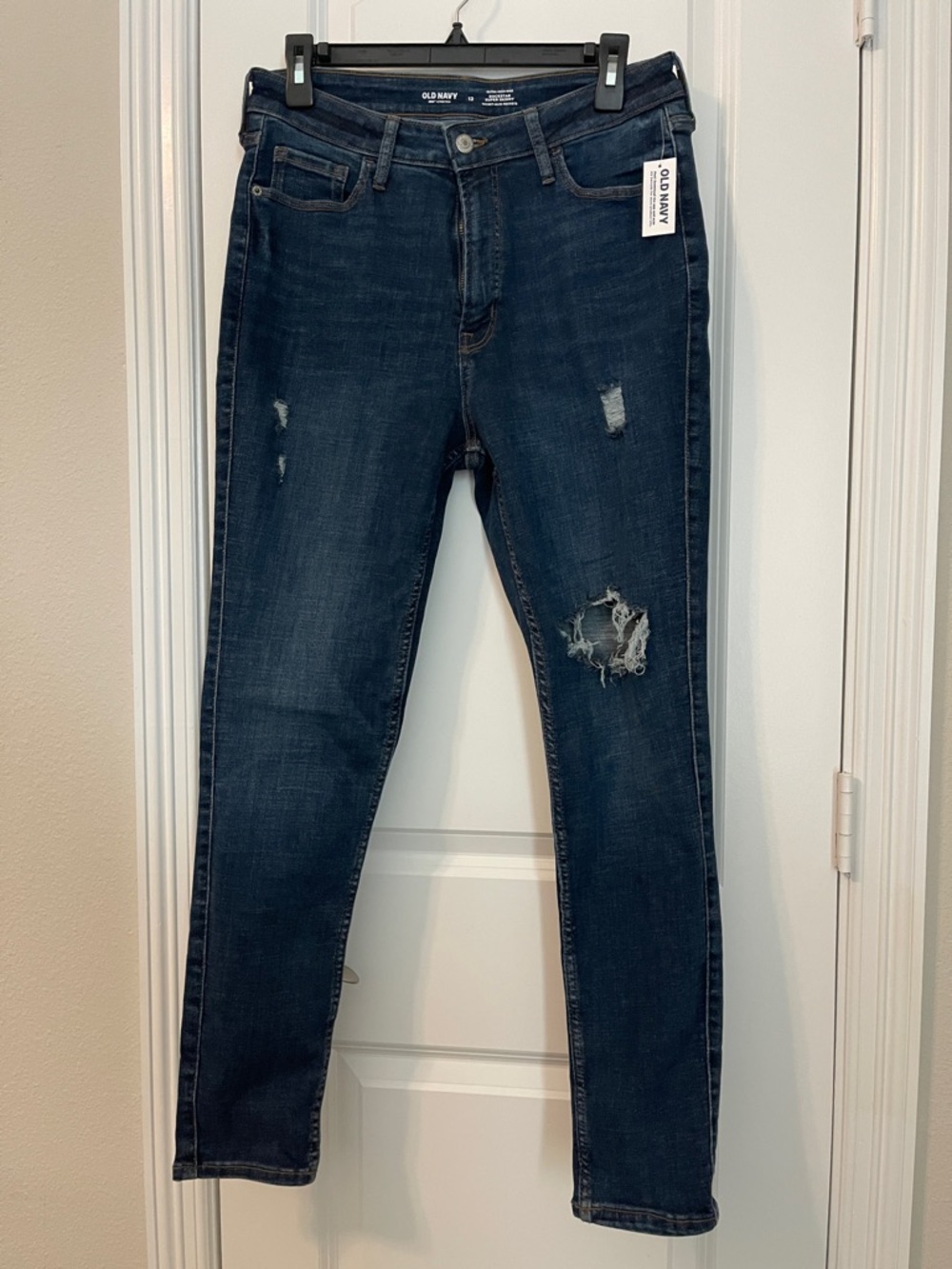 Old Navy Dark Blue Ripped Skinny Jeans